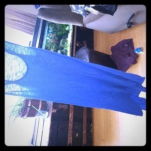 Blue Body Con high-low dress